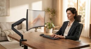 ウルトラワイドモニターの設置とアーム選びのマスターガイド。