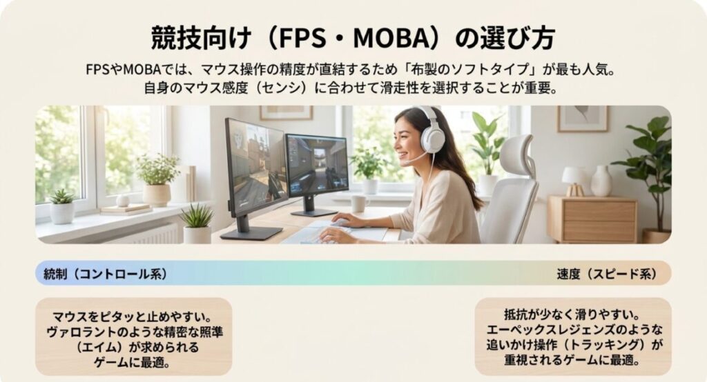 ヴァロラント等の精密射撃に適したコントロール系とAPEX等に適したスピード系の違い