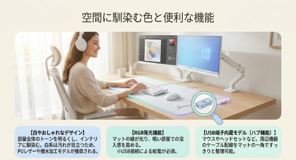 RGB発光機能や周辺機器の配線を整理できるUSBハブ内蔵モデルの機能説明