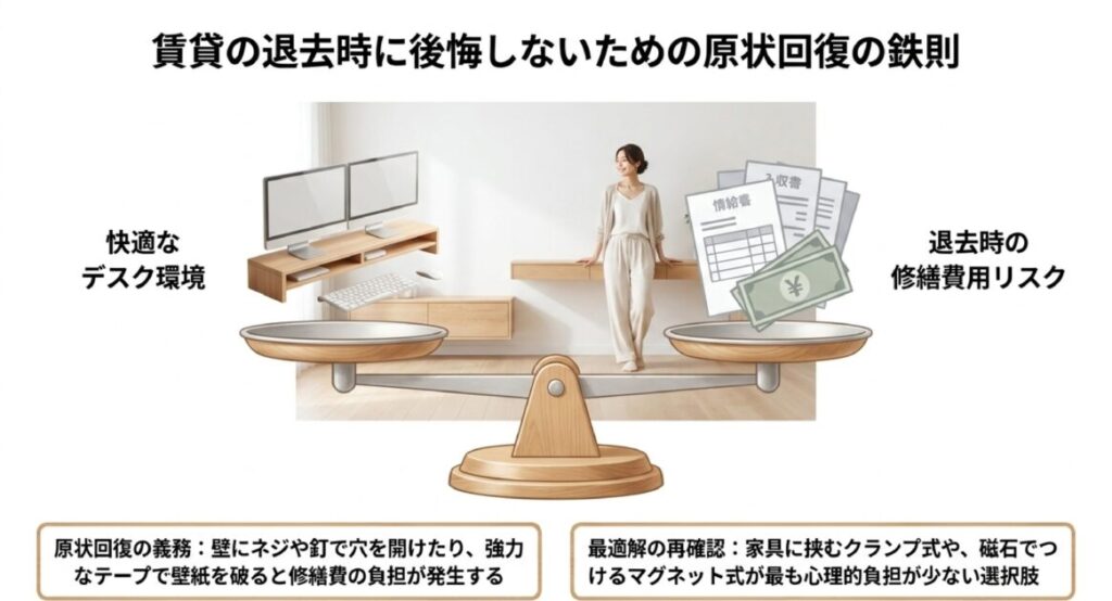 賃貸でも安心な固定方法の比較